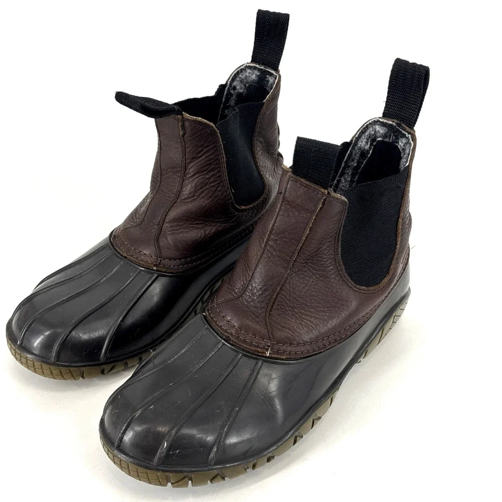 Baffin Boots Mens Size 8 Brown Black Waterproof Ankle‎ Duck Rain Snow Winter